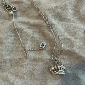 Juicy Couture Silver Crown Necklace